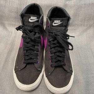 Nike iD- 616827-993 "LOL ;)" Black purple Dunk shoes size 8.5 womens